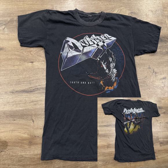 Vintage 1984 80's Dokken Tooth & Nail Tour Shirt Size M? L? Hair Metal ORIGINAL